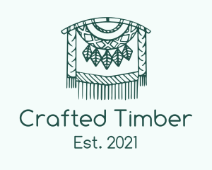 Green Macrame Decoration  logo design