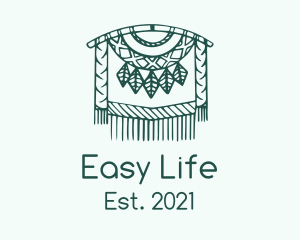 Green Macrame Decoration  logo design