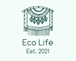 Green Macrame Decoration  logo design