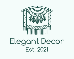 Green Macrame Decoration  logo design