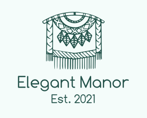 Green Macrame Decoration  logo design