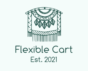 Green Macrame Decoration  logo design