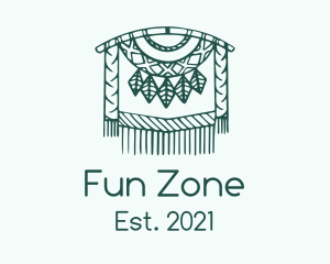 Green Macrame Decoration  logo design