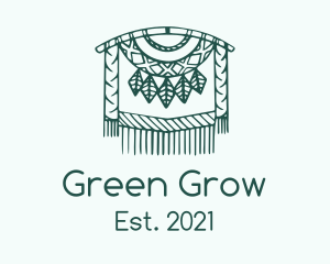 Green Macrame Decoration  logo design