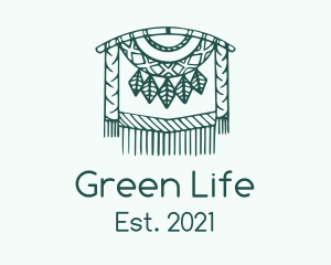 Green Macrame Decoration  logo design