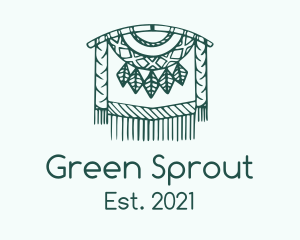 Green Macrame Decoration  logo design