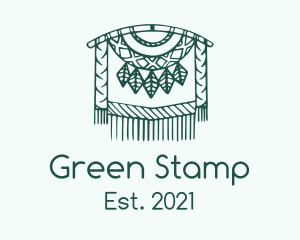 Green Macrame Decoration  logo design