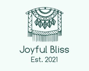 Green Macrame Decoration  logo design