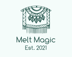 Green Macrame Decoration  logo design