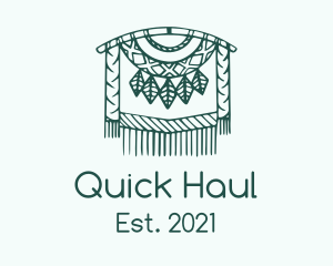 Green Macrame Decoration  logo design