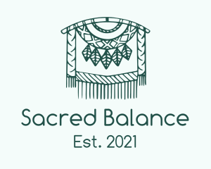 Green Macrame Decoration  logo design