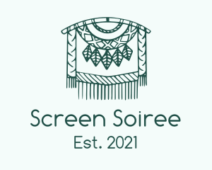 Green Macrame Decoration  logo design