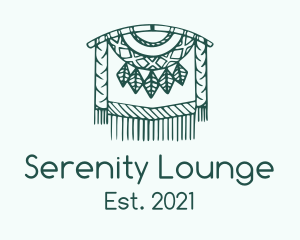 Green Macrame Decoration  logo design