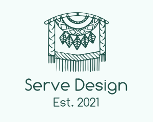 Green Macrame Decoration  logo design