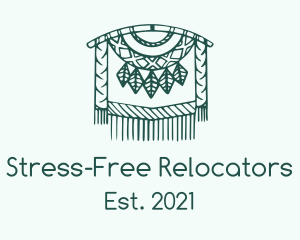 Green Macrame Decoration  logo design