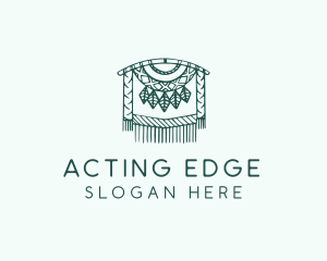 Green Macrame Decoration  logo design