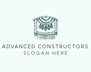 Green Macrame Decoration  logo design