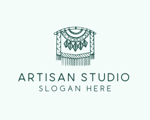 Green Macrame Decoration  logo design