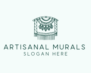 Green Macrame Decoration  logo design