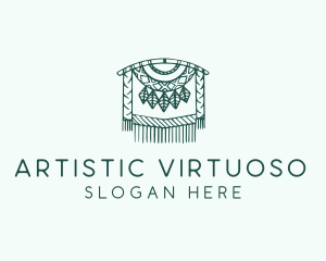 Green Macrame Decoration  logo design