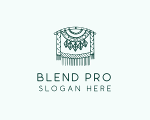 Green Macrame Decoration  logo design