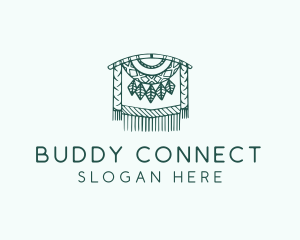 Green Macrame Decoration  logo design