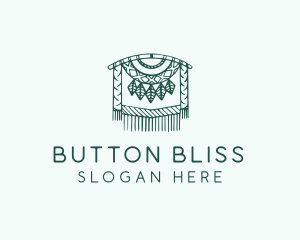 Green Macrame Decoration  logo design