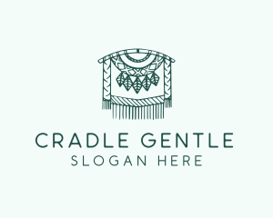 Green Macrame Decoration  logo design