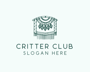 Green Macrame Decoration  logo design