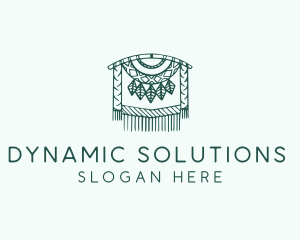 Green Macrame Decoration  logo design