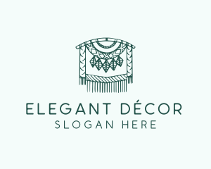 Green Macrame Decoration  logo design