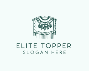 Green Macrame Decoration  logo design