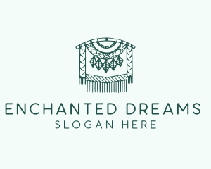 Green Macrame Decoration  logo design