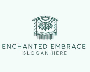 Green Macrame Decoration  logo design