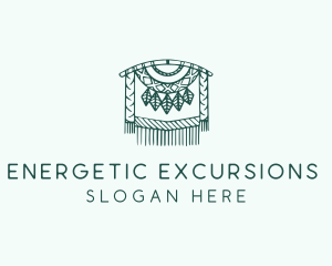 Green Macrame Decoration  logo design