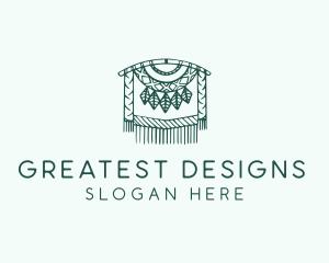 Green Macrame Decoration  logo design