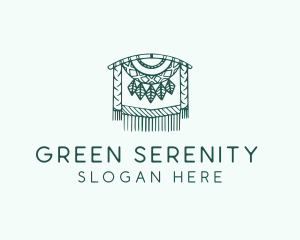 Green Macrame Decoration  logo design