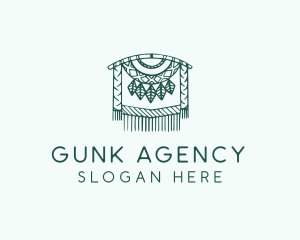 Green Macrame Decoration  logo design