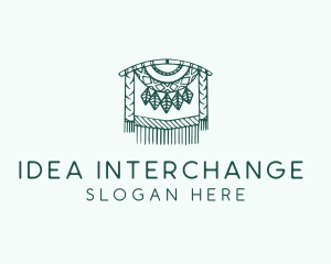 Green Macrame Decoration  logo design