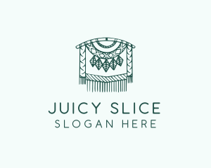 Green Macrame Decoration  logo design