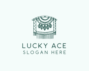 Green Macrame Decoration  logo design