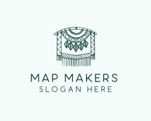 Green Macrame Decoration  logo design