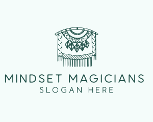 Green Macrame Decoration  logo design