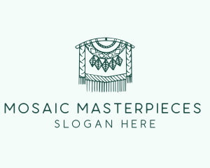 Green Macrame Decoration  logo design