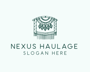 Green Macrame Decoration  logo design