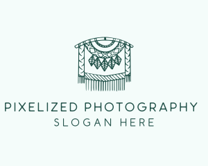 Green Macrame Decoration  logo design