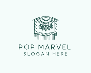 Green Macrame Decoration  logo design