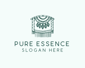 Green Macrame Decoration  logo design