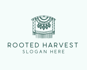 Green Macrame Decoration  logo design