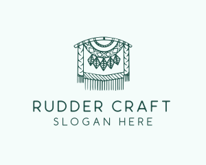 Green Macrame Decoration  logo design